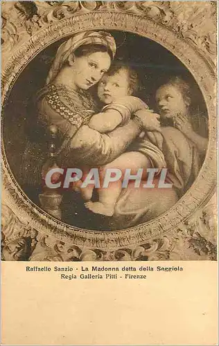 Cartes postales moderne Firenze Regia Galleria Pitti Raffaello Sanzio La Madonna detta della Seggiola