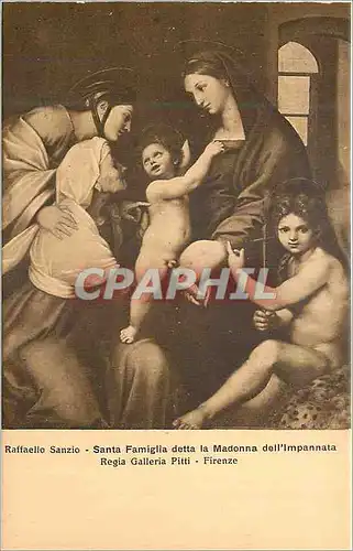 Cartes postales moderne Firenze Regia Galleria Pitti Raffaello Sanzio Santa Mamiglia detta Madonna dell'Impannata