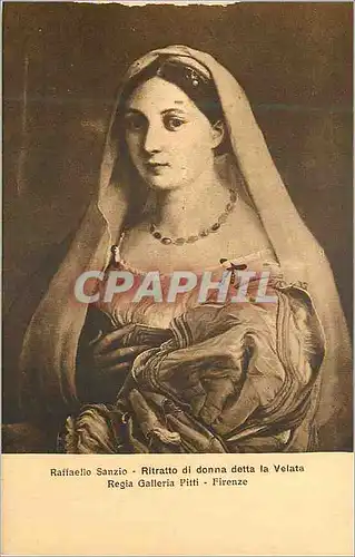 Cartes postales moderne Firenze Regia Galleria Pitti Raffaello Sanzio Ritratto di donna detta la Velata