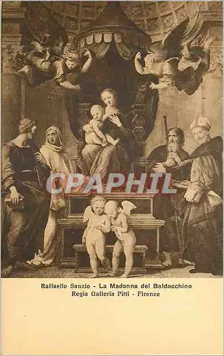 Cartes postales moderne Firenze Regia Galleria Pitti Raffaello Sanzio La Madonna del Baldacchino