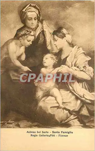 Cartes postales moderne Firenze Regia Galleria Pitti Andrea del Sarto Santa Famiglia