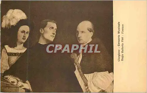 Cartes postales moderne Firenze Regia Galleria Pitti Giorgione Concerto Musicale