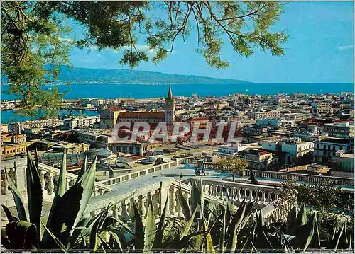 Moderne Karte Messina Vue Generale