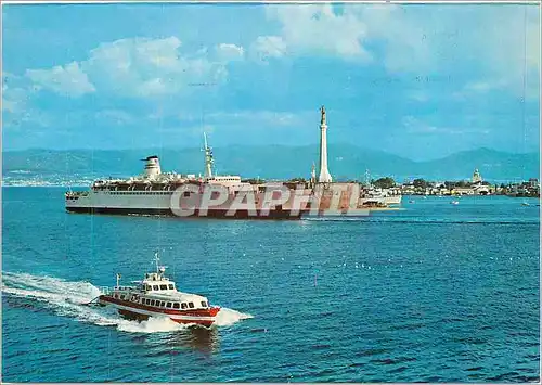 Cartes postales moderne Messina Navire Trajet Aliscafo Bateaux