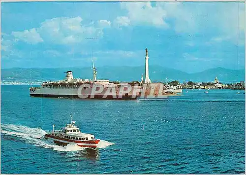 Moderne Karte Messina Navire Trajet Aliscafo Bateaux