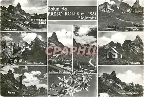 Cartes postales moderne Saluti da Passo Rolle m 1984 Dolomiti