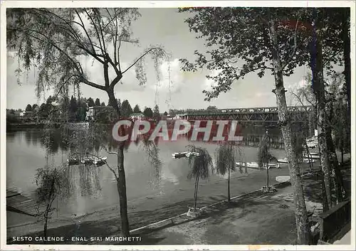 Cartes postales moderne Sesto Calende Enal Siai Marchetti Timbre Taxe