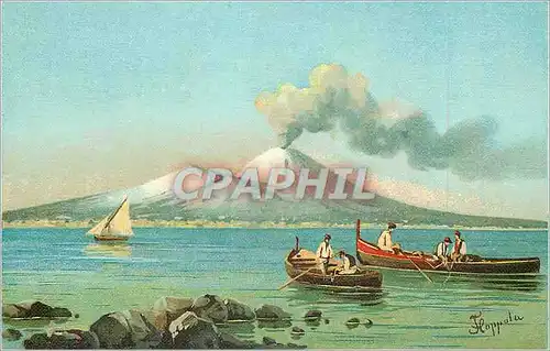 Cartes postales moderne Roma Vesuvio Effeffo di Neve Volcan