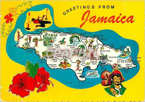 Cartes postales moderne Greetings from Jamaica in the West Indies