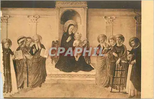 Cartes postales Firenze Museo di S Marco B Angelico Vergine col Bambino al Lati Vari Santi