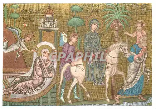 Cartes postales moderne Palermo Chapelle Palatine La Fuite en Egypte