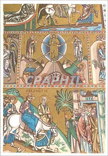 Cartes postales moderne Palermo Chapelle Palatine La Transfiguration et l'entree en Jerusalem (XII Siecle)