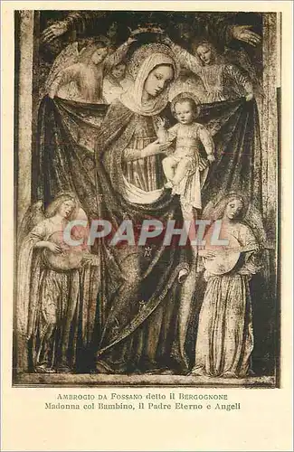 Cartes postales Ambrogio da Fossano detto il Bergognone Madonna col Bambino Il Padre Eterno e Angeli