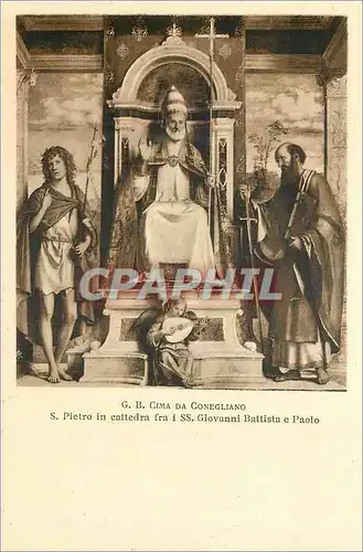 Cartes postales G B Cima da Conegliano S Pietro in Cattedra fra i SS Giovanni Battista e Paolo