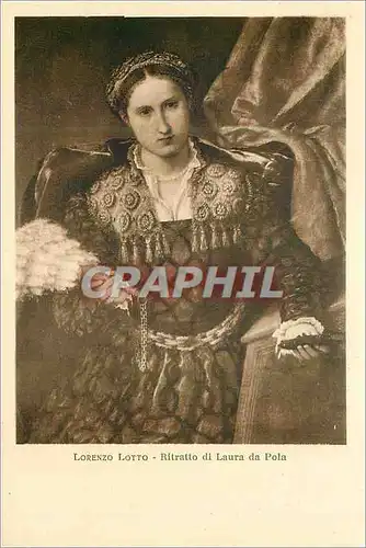 Cartes postales Lorenzo Lotto Ritratto di Laura da Pola