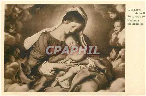 Cartes postales G B Salvi Detto il Sassoferrato Madonna col Bambino