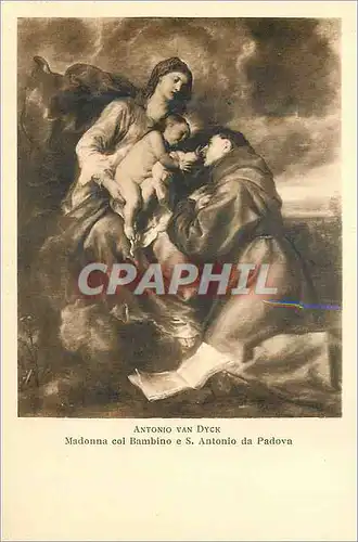 Cartes postales Antonio Van Dyck Madonna col Bambino e S Antonio da Padova