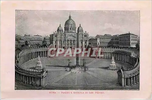 Cartes postales Roma Piazza e Basilica di San Pietro E Palazzo