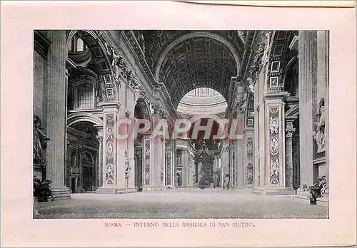 Ansichtskarte AK Roma Interno Della Basilica di San Pietro