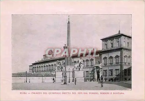 Cartes postales Roma Palazzo del Quirinale Eretto nel 1574 dal Ponzio Bernini e Fontana