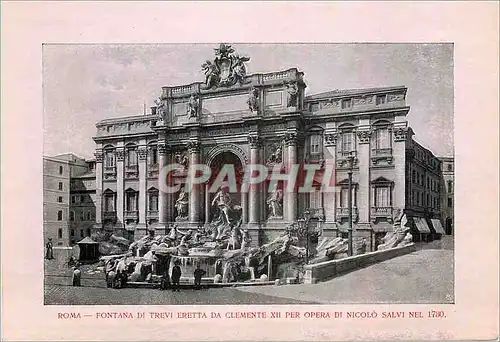 Cartes postales Roma Fontana di Trevi Eretta da Clemente XII per Opera di Nicolo Salvi nel 1730