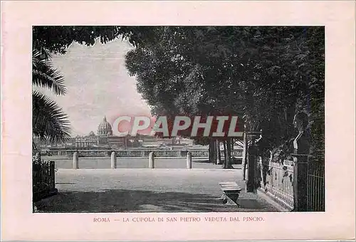 Cartes postales Roma La Cupola di San Pietro Veduta dal Pincio