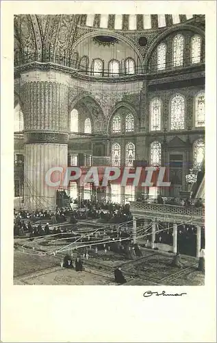 Ansichtskarte AK Istanbul The Interior of the Sultan Ahmet Mosque
