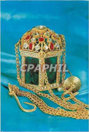 Cartes postales moderne Topkapi Sarayi Istanbul Suspention Emeraude Massive pour le Tombeau de Mohamet par Sultan Ahmel