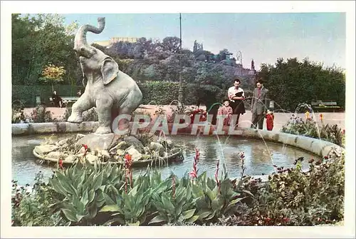 Moderne Karte URSS Kiev Capitale de la RSS d'Ukraine dans le Jardin des Jeunes Pionniers Elephant