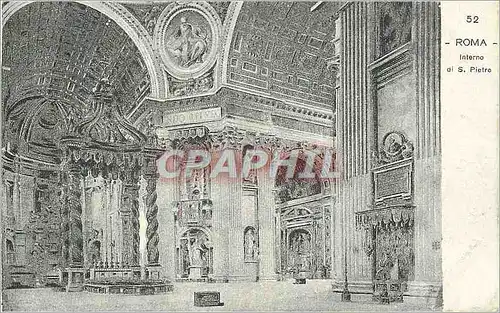 Cartes postales Roma Interno di S Pietro