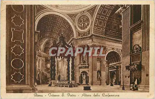 Cartes postales Roma Interno S Pietro Altare della Confessione