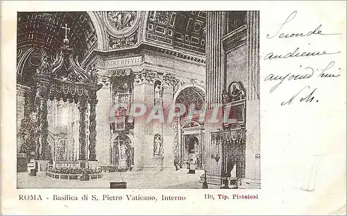 Cartes postales Roma Basilica di S Pietro Vaticano Interno