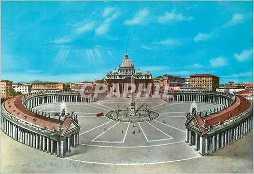 Moderne Karte Citta del Vaticano Basilique et Colonnade du Bernini