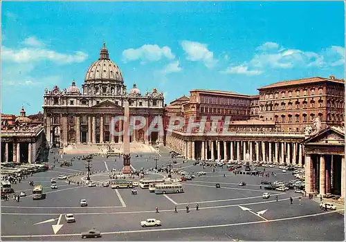 Moderne Karte Citta del Vaticano Place et Basilique de St Pierre