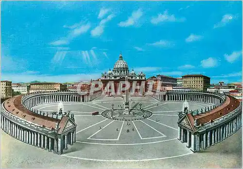 Moderne Karte Citta del Vaticano Cite du Vatican Basilique et Colonnade du Bernini