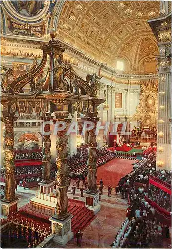 Cartes postales moderne Citta del Vaticano Interieur de la Basilique de St Pierre Ceremonie Papale