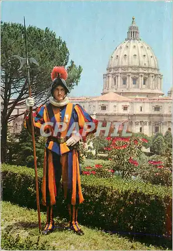 Cartes postales moderne Citta del Vaticano les Jardins du Vatican Garde Suisse Militaria