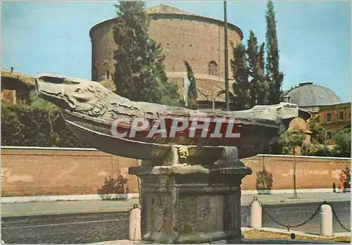 Cartes postales moderne Roma Fontana della Navicella con Sfondo Chiesa  S Giovanni Rotondo Publicite Calyptol Sirop