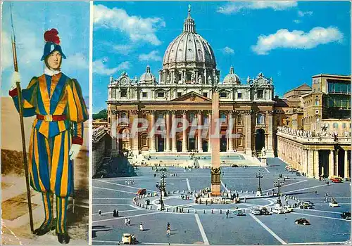 Cartes postales moderne Roma Basilique de St Pierre Militaria
