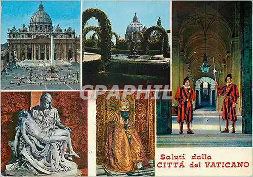 Moderne Karte Saluti dalla Citta del Vaticano Militaria