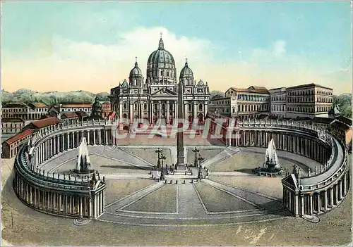 Moderne Karte Citta Del Vaticano Place Saint Pierre et la Basilique