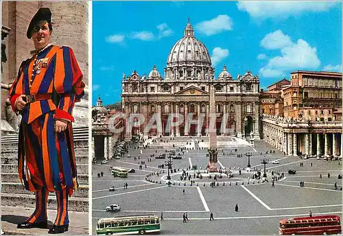 Cartes postales moderne Citta Del Vaticano Basilique de St Pierre Militaria