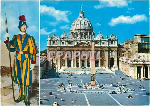 Cartes postales moderne Roma Place Saint Pierre Militaria