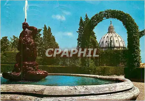 Cartes postales moderne Roma le Dome de Saint Pierre des Jardins Vaticans