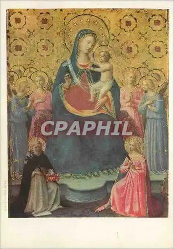 Cartes postales moderne Pinacoteca Vaticana Beato Angelico la Vierge et deux Saints Stato della Citta del Vaticano Musei