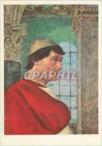 Cartes postales moderne Pinacoteca Vaticana Melozza da Forli Sixte IV et Platina (Detail Julien de la Rovere)