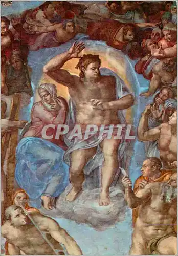 Cartes postales moderne Citta del Vaticano Chapelle Sixtine le Jugement dernier (Michelangelo) Detail Christ Juge