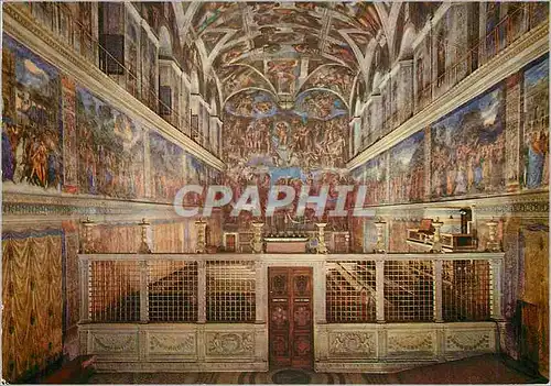 Moderne Karte Roma Vaticano Interno Cappela Sistina