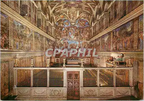 Moderne Karte Citta del Vaticano la Chapelle Sixtine (Michel Ange)