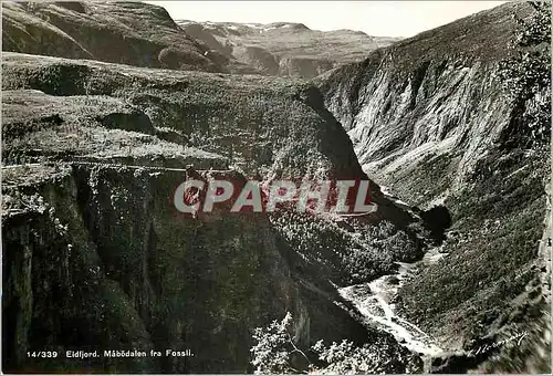 Moderne Karte Eidfjord Mabodalen Fra Fossli